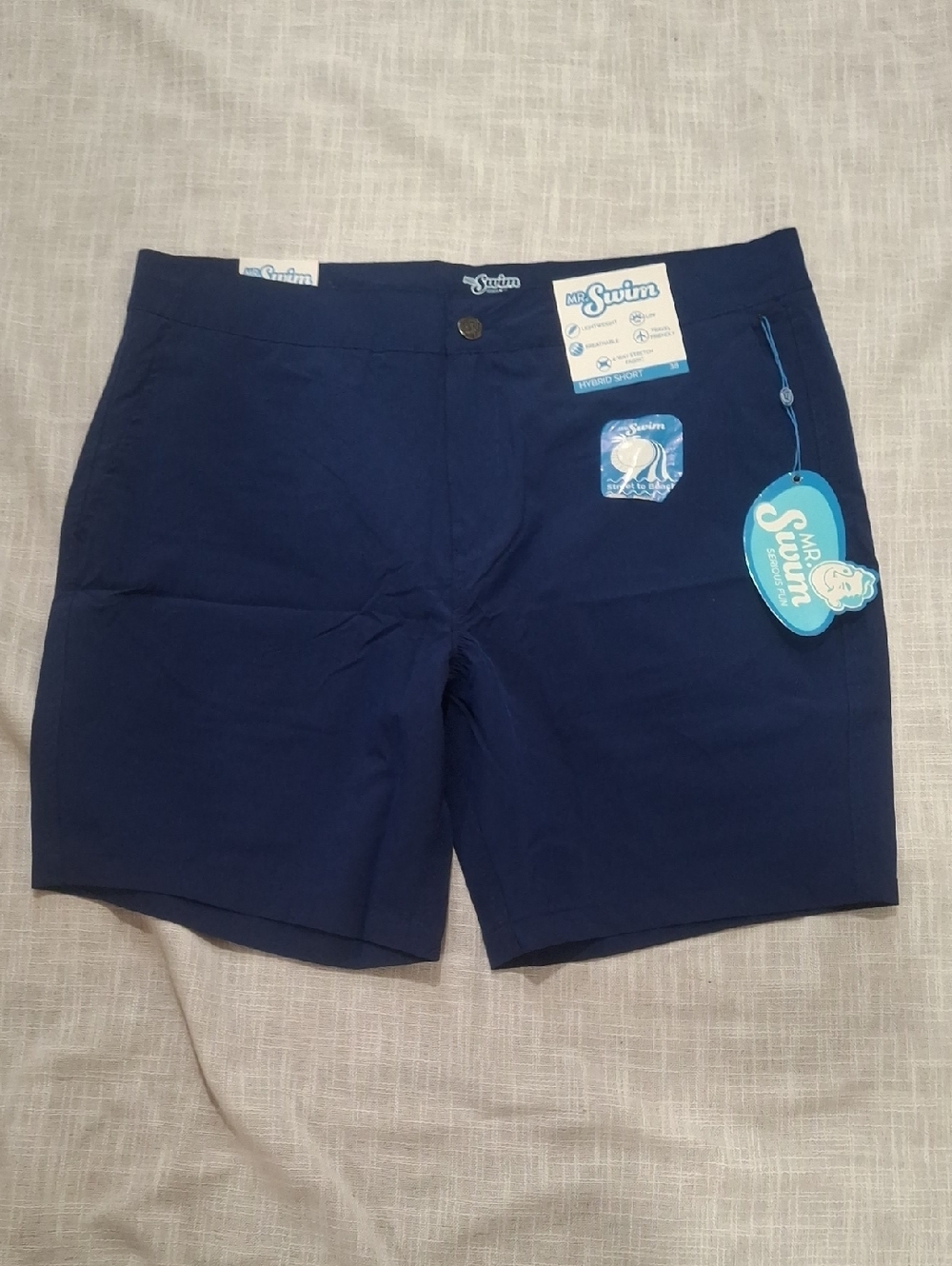 N.W.T Mr.Swim Men’s Navy Hybrid Swim Shorts Size 38